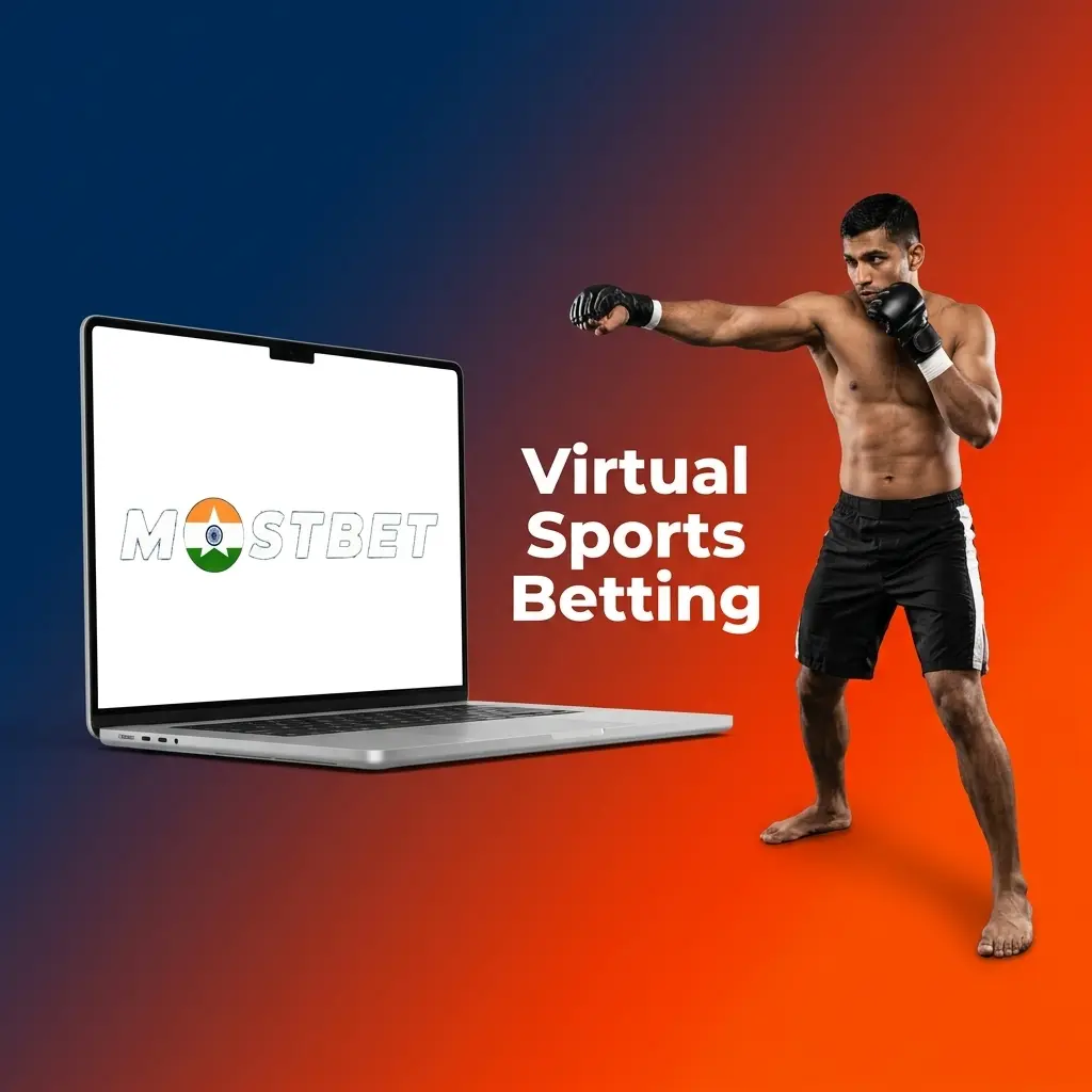 Virtual sports betting on Mostbet India featuring cricket, football, horse racing and basketball simulations